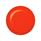 Circular color sample of ibd showing its  sexy, playful coral orange color